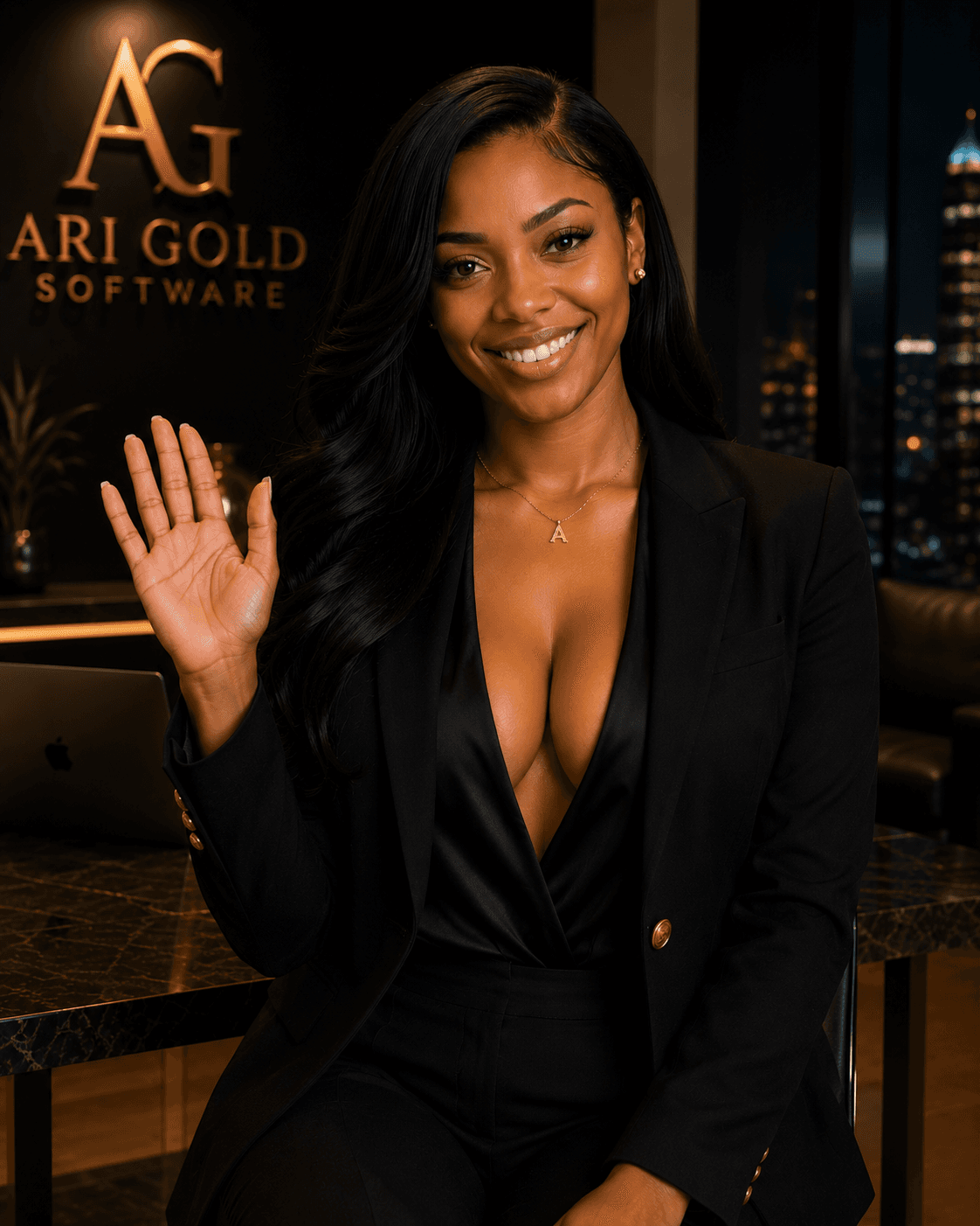 Ariella Gold waving